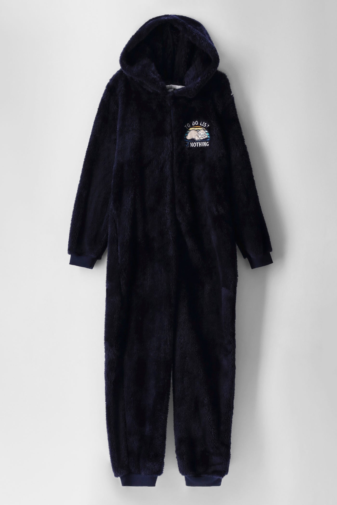 Boys Boys Sloth Sherpa Onesie - Navy – Edgars