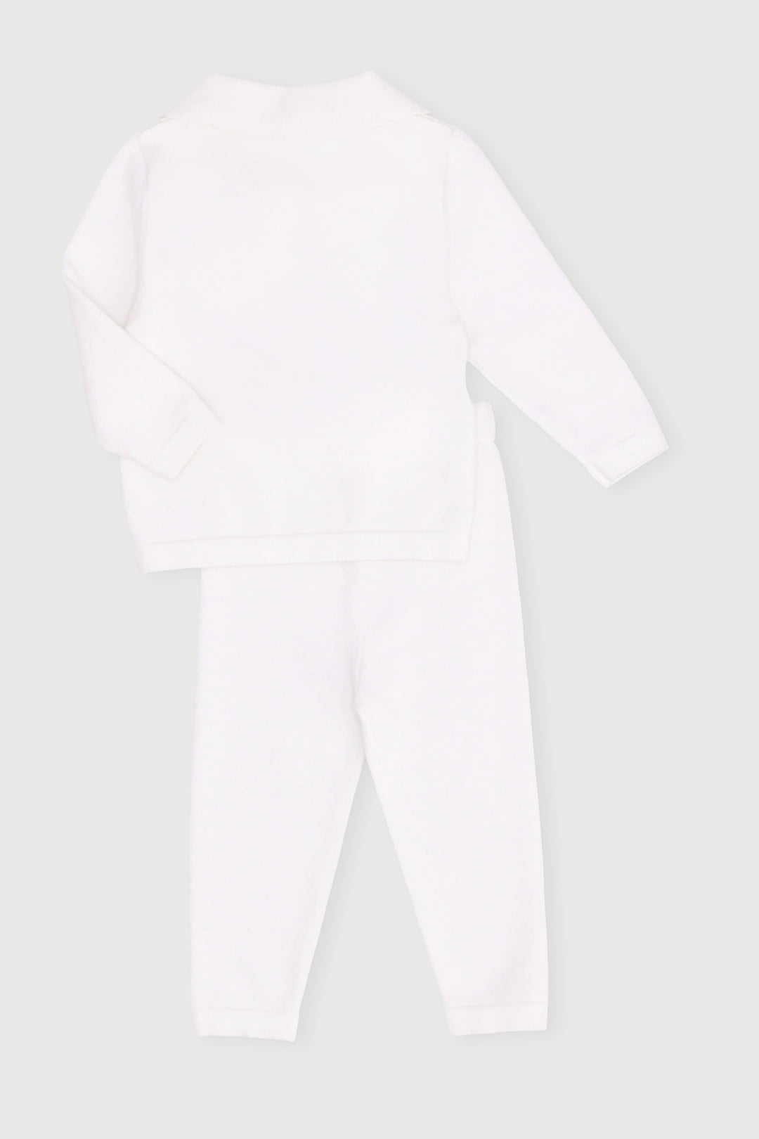 Baby Girls Bow Knit Set - White