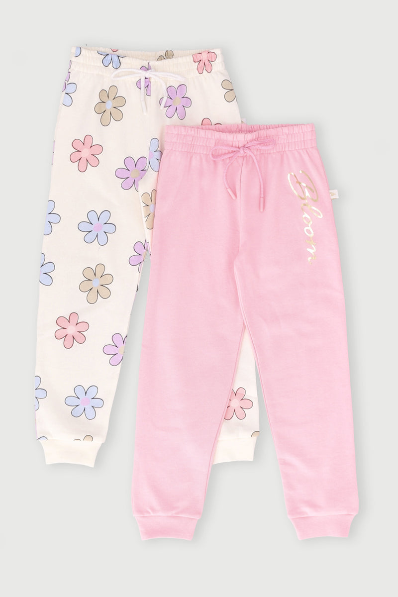 Pre-Girls 2 Pack Bloom Jogger - Pink