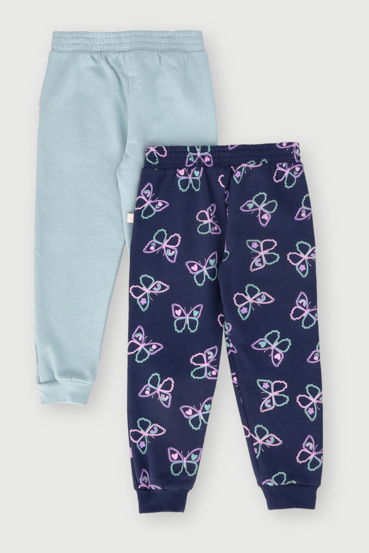 Pre Girls 2 Pack Butterfly Tracktop - Navy