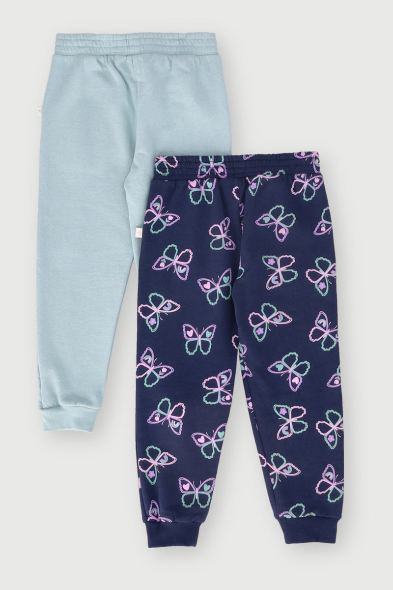 Pre Girls 2 Pack Butterfly Tracktop - Navy