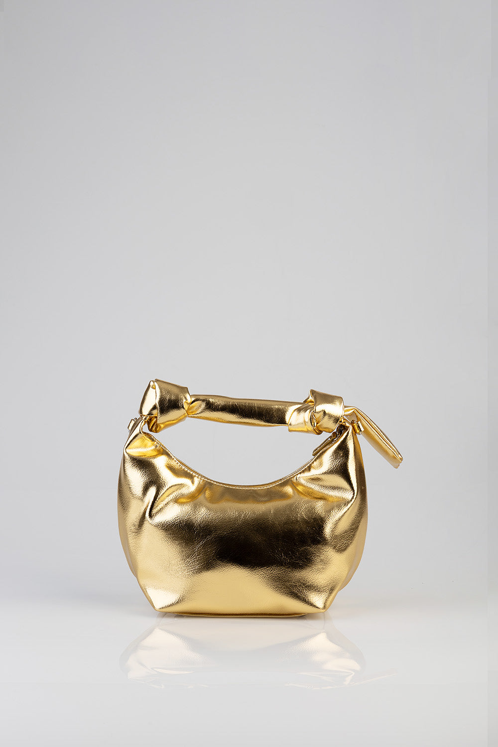 Knot Strap Metallic Bag - Gold