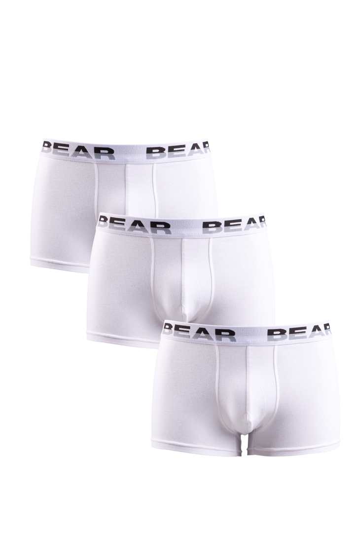 3 Pack Short Leg Body Shorts - White