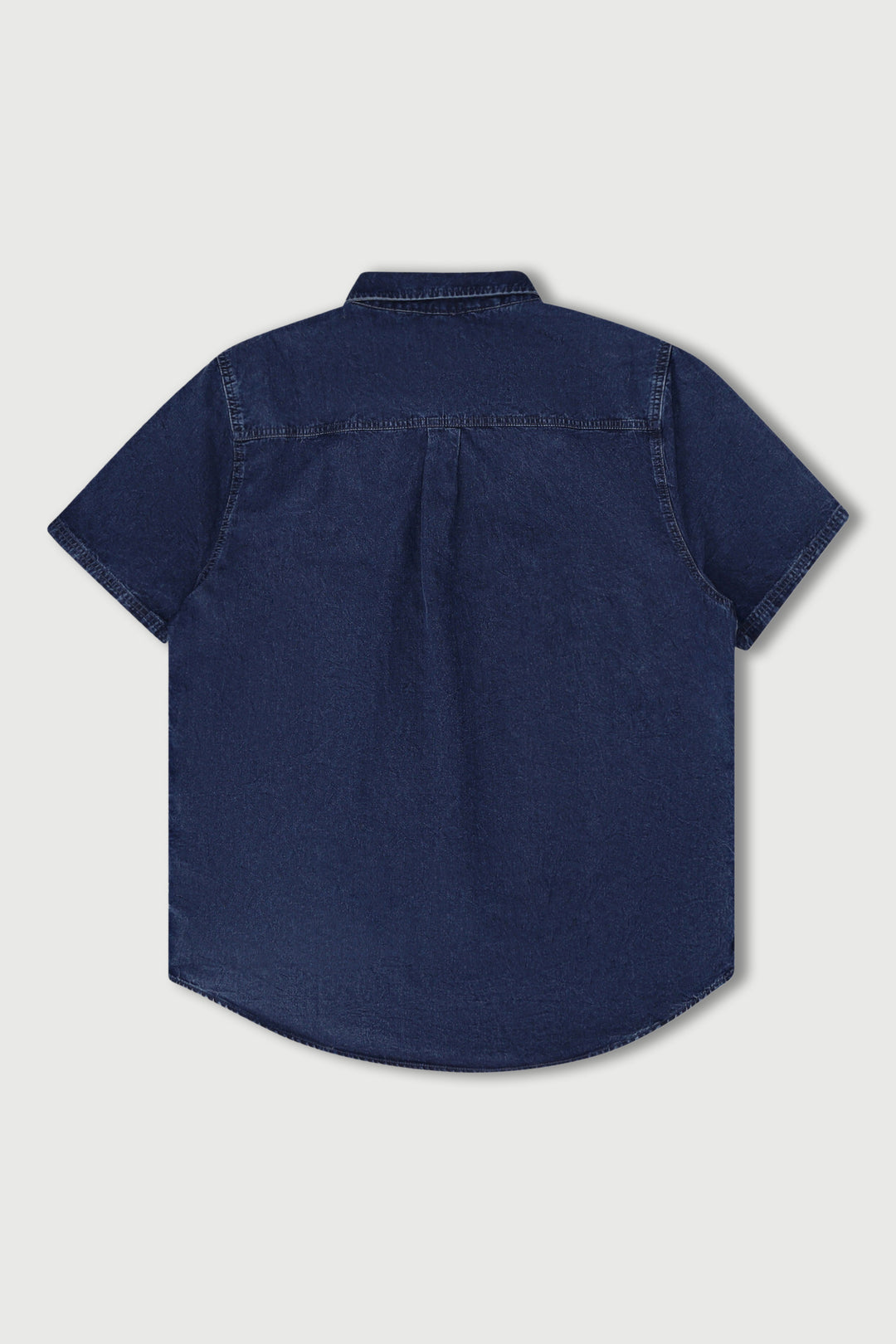 Lazy Denim Short Sleeve Shirt - Stonewash