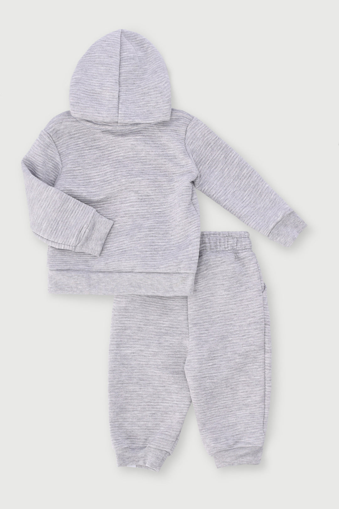 Baby Boys Quilted Fleece Tracksuit - Grey