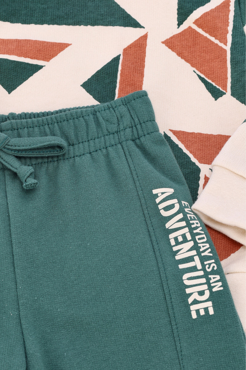 Baby Boys Asymmetric Tracksuit - Burnt Orange