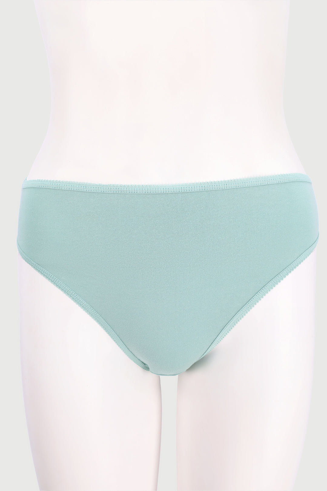 5 Pack Cotton Hi-Cut Panty - Sage/Grey