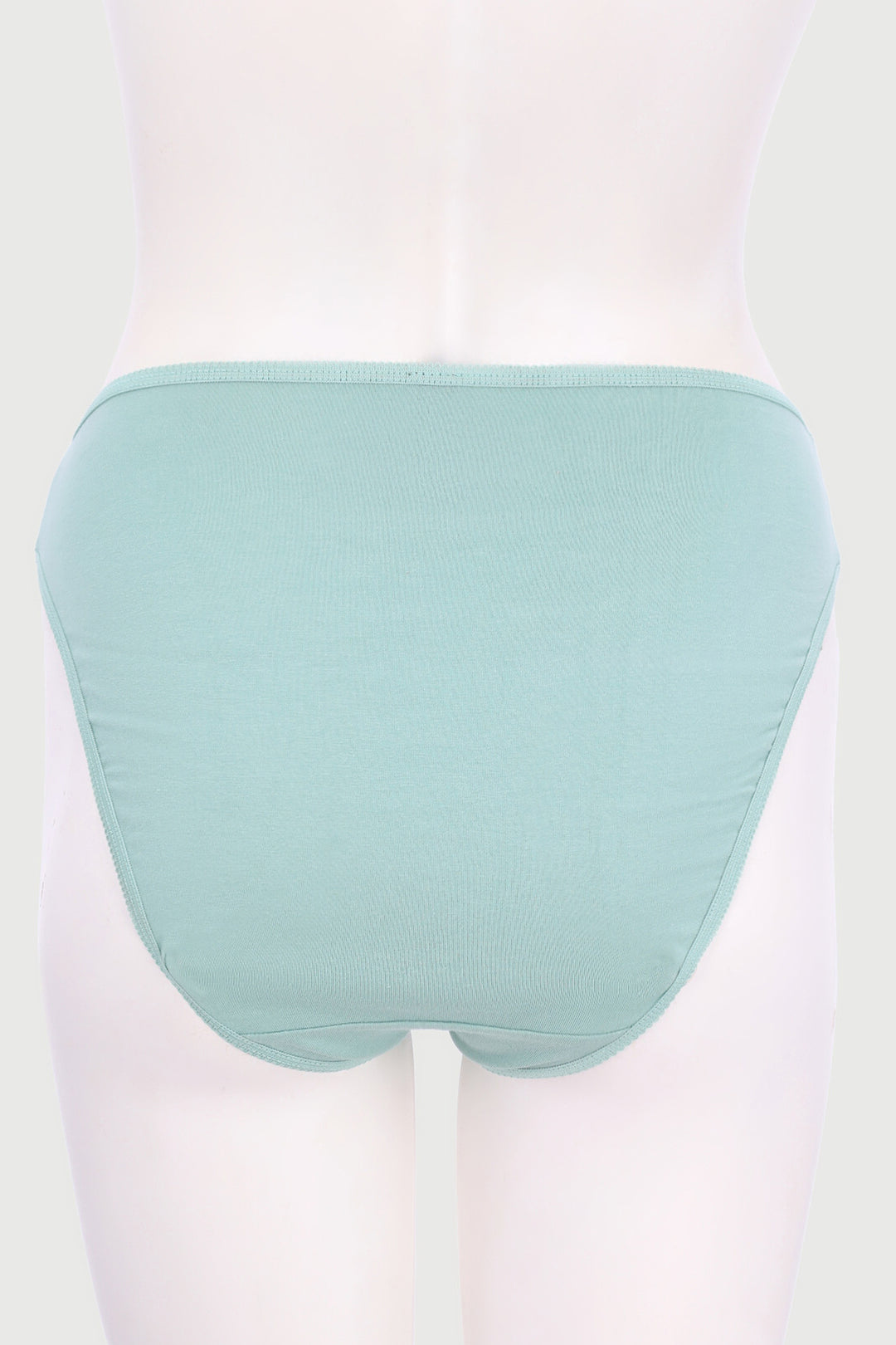 5 Pack Cotton Hi-Cut Panty - Sage/Grey