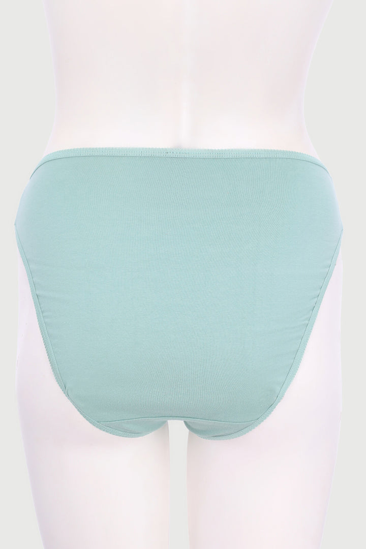 5 Pack Cotton Hi-Cut Panty - Sage/Grey
