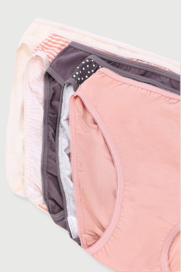 5 Pack Cotton Hi-Cut Panty