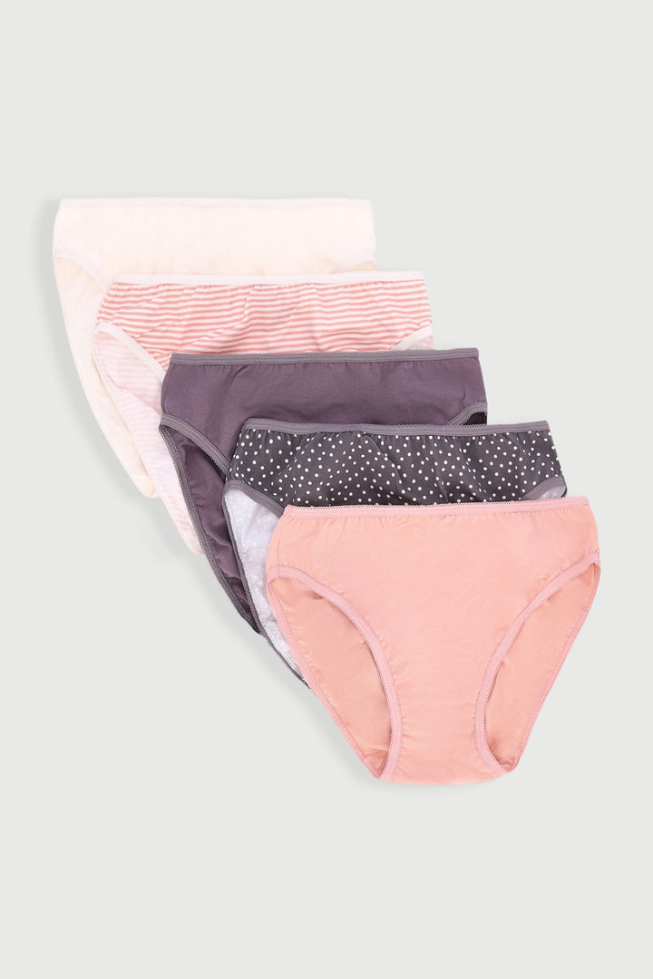 5 Pack Cotton Hi-Cut Panty