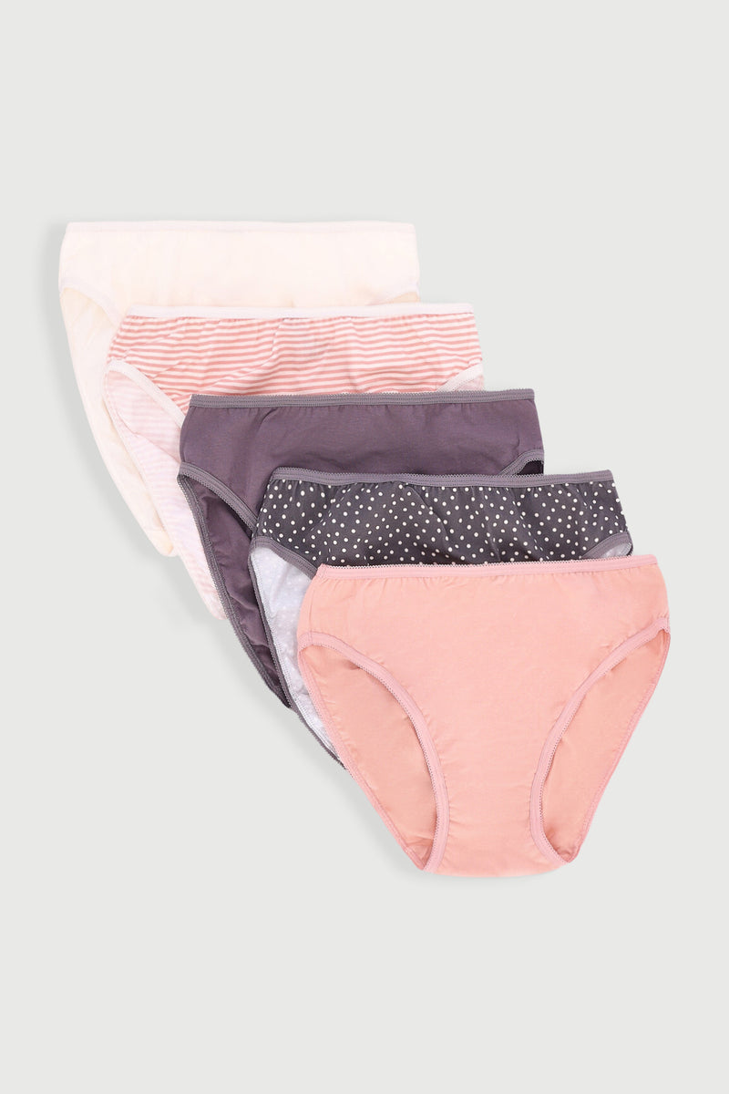 5 Pack Cotton Hi-Cut Panty