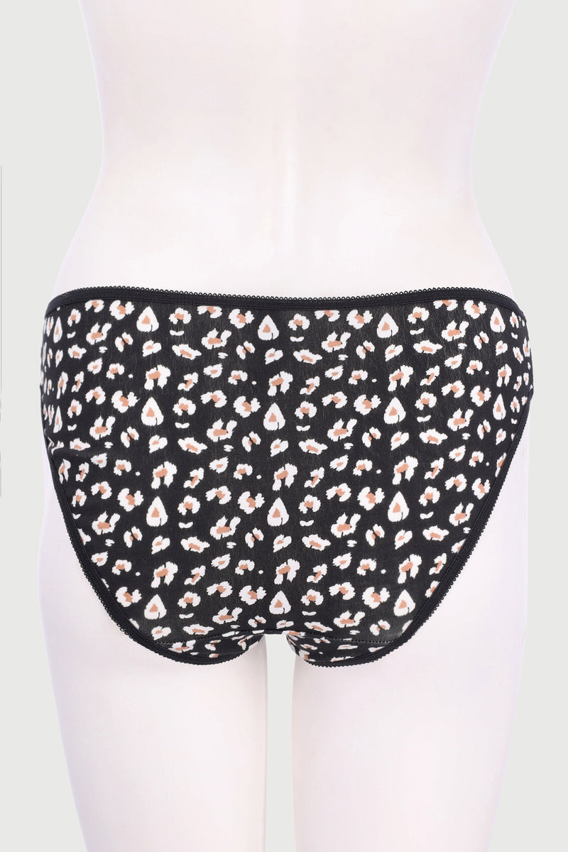 5 Pack Cheetah Cotton Bikini Panty