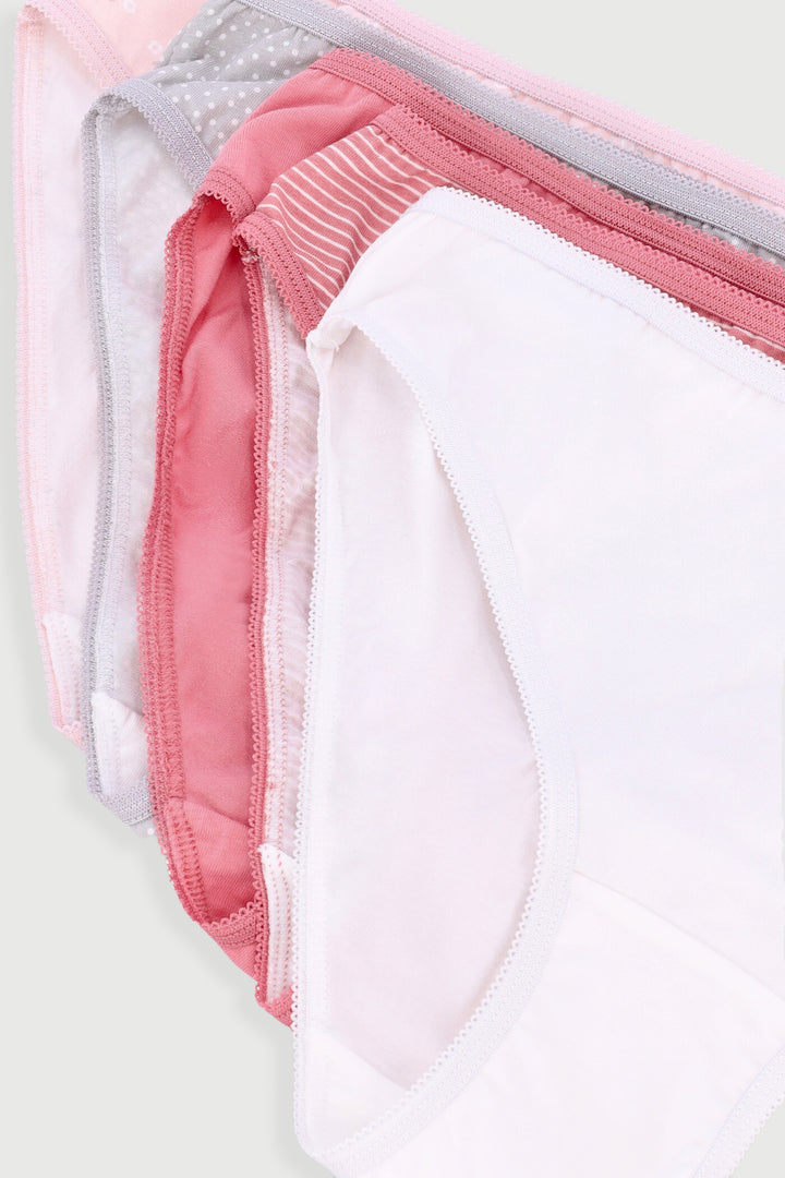 5 Pack Disty Pink Cotton Bikini Panty