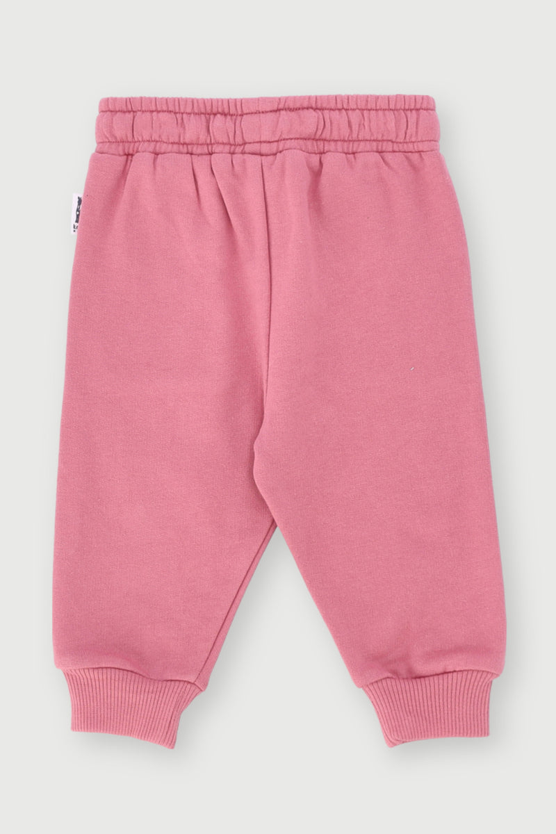 Keedo Baby Girls Core Fleece Jogger - Dusty Pink