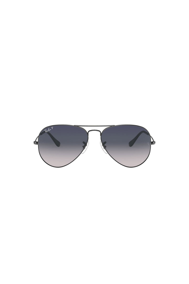 Aviator Gradient Lens Sunglasses - Blue/Gunmetal Grey