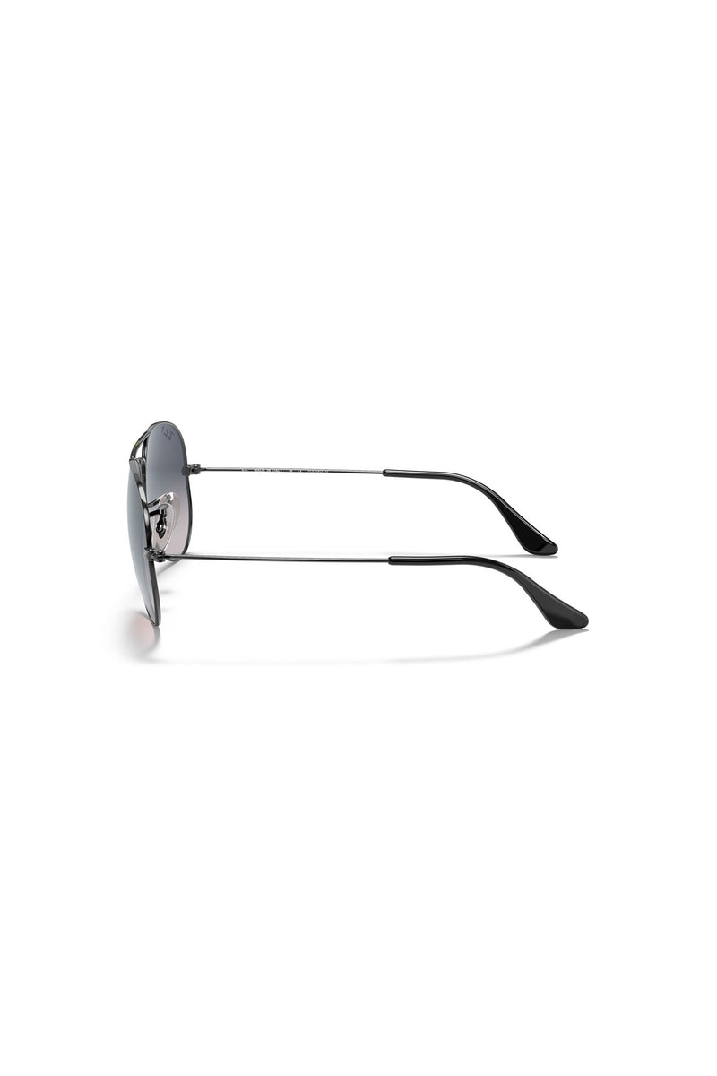 Aviator Gradient Lens Sunglasses - Blue/Gunmetal Grey
