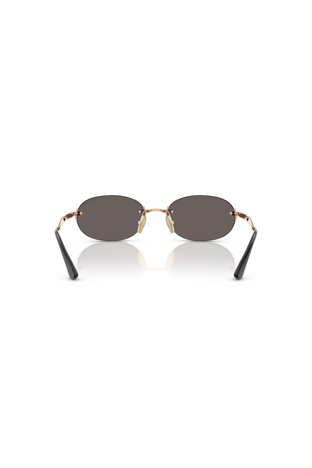 Oval Frameless Sunglasses - Black