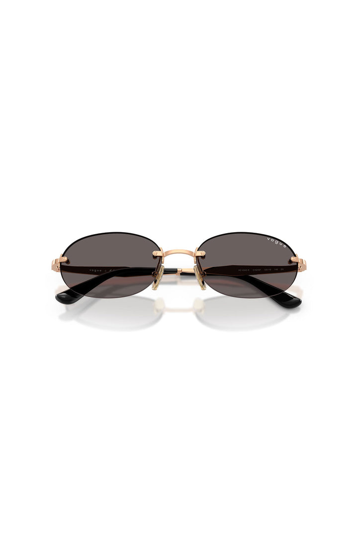 Oval Frameless Sunglasses - Black