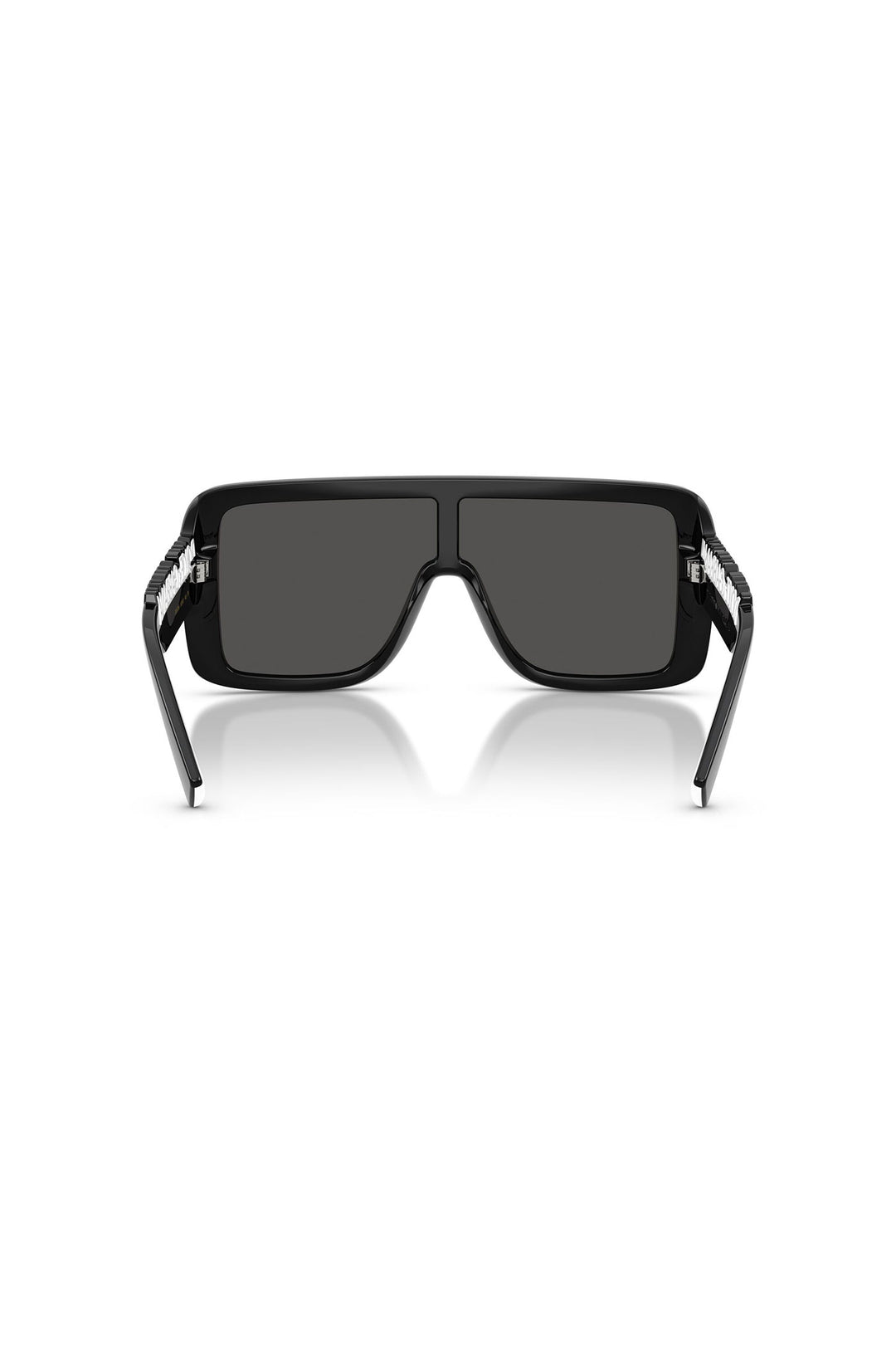 Large Shield Frame Sport Sunglasses - Black