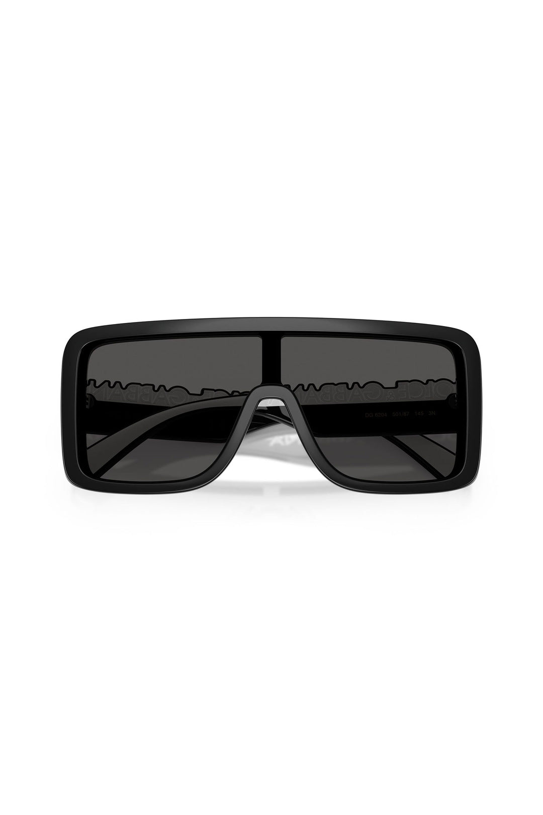 Large Shield Frame Sport Sunglasses - Black