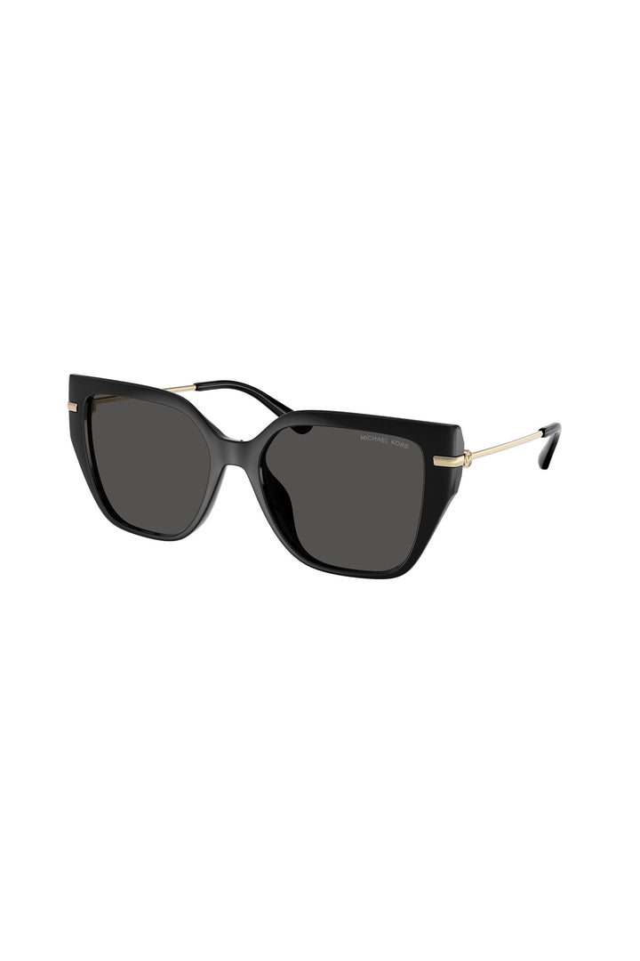 Square Frame Gold Detail Sunglasses - Black