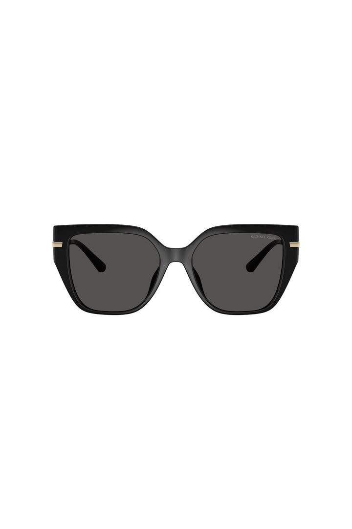 Square Frame Gold Detail Sunglasses - Black