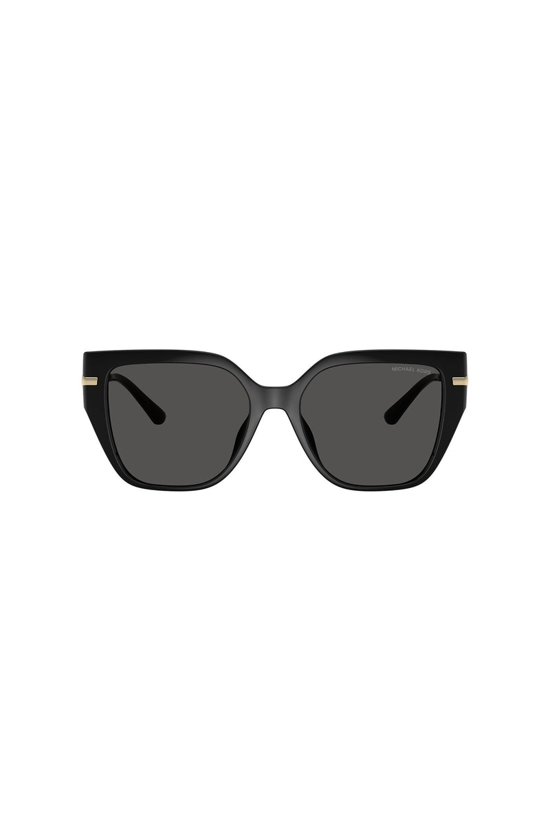 Square Frame Gold Detail Sunglasses - Black