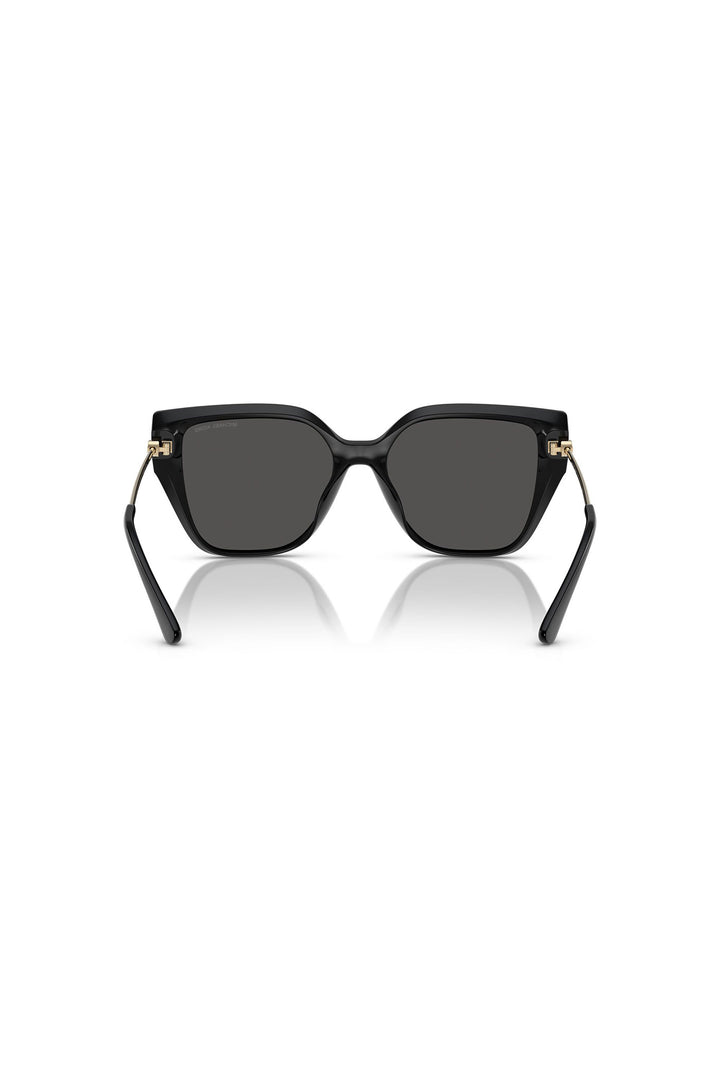 Square Frame Gold Detail Sunglasses - Black
