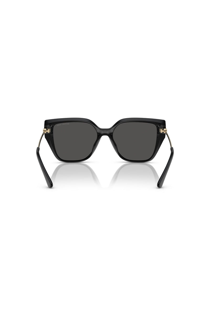 Square Frame Gold Detail Sunglasses - Black