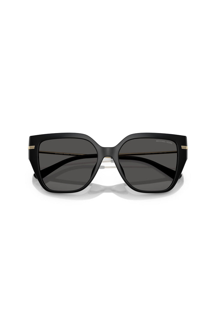 Square Frame Gold Detail Sunglasses - Black