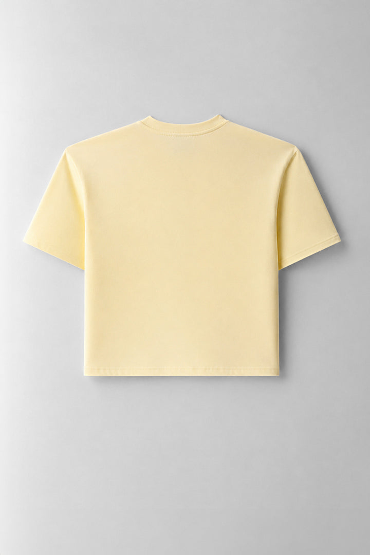Girls Boxy Ny 22 Tee - Pastel Yellow