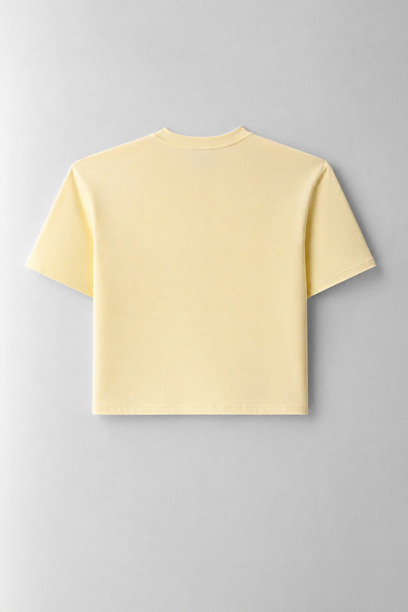 Girls Boxy Ny 22 Tee - Pastel Yellow