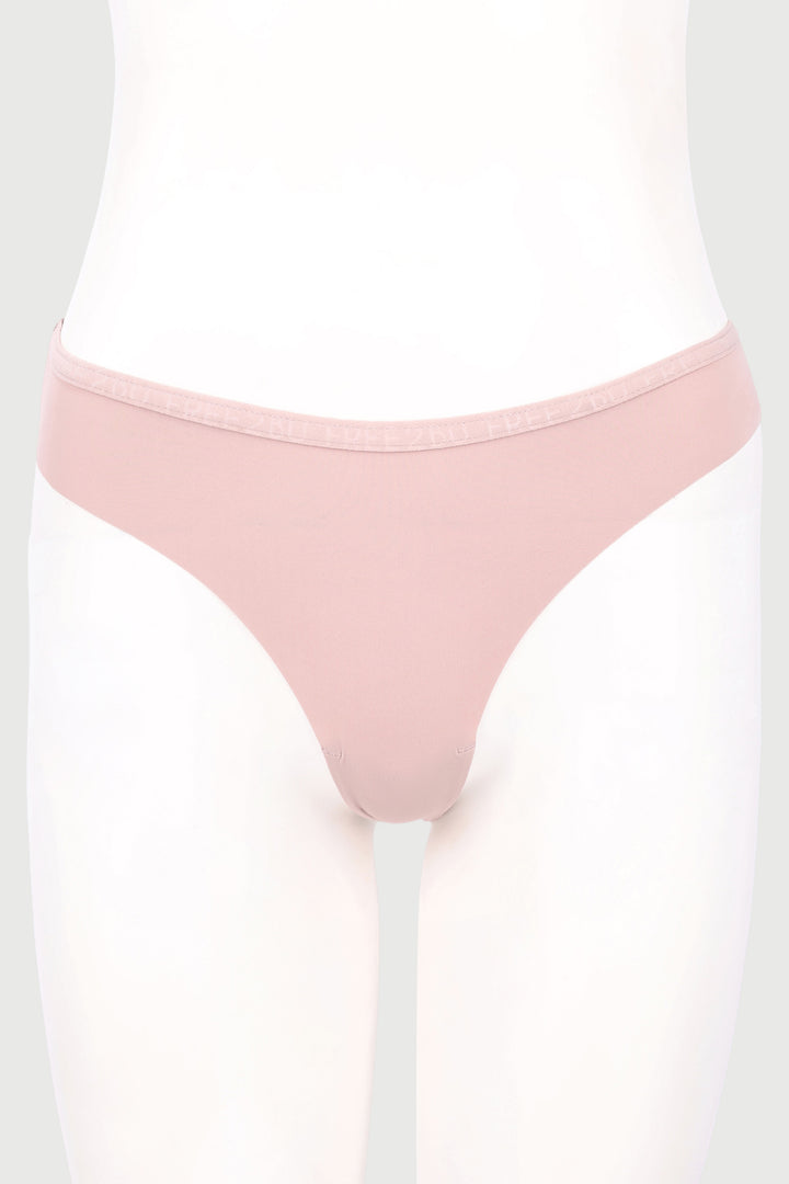 3 Pack Lazercut Thong Panties - Mocha/Black/White