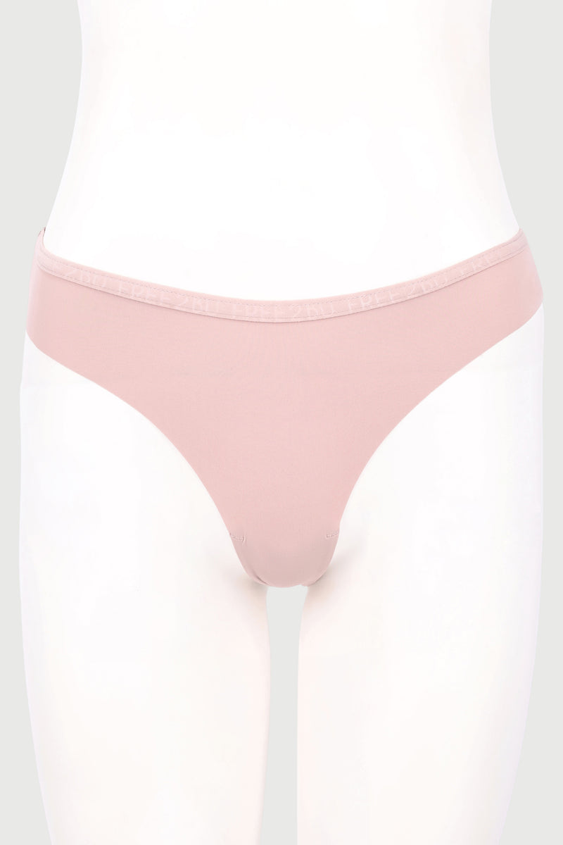 3 Pack Lazercut Thong Panties - Mocha/Black/White