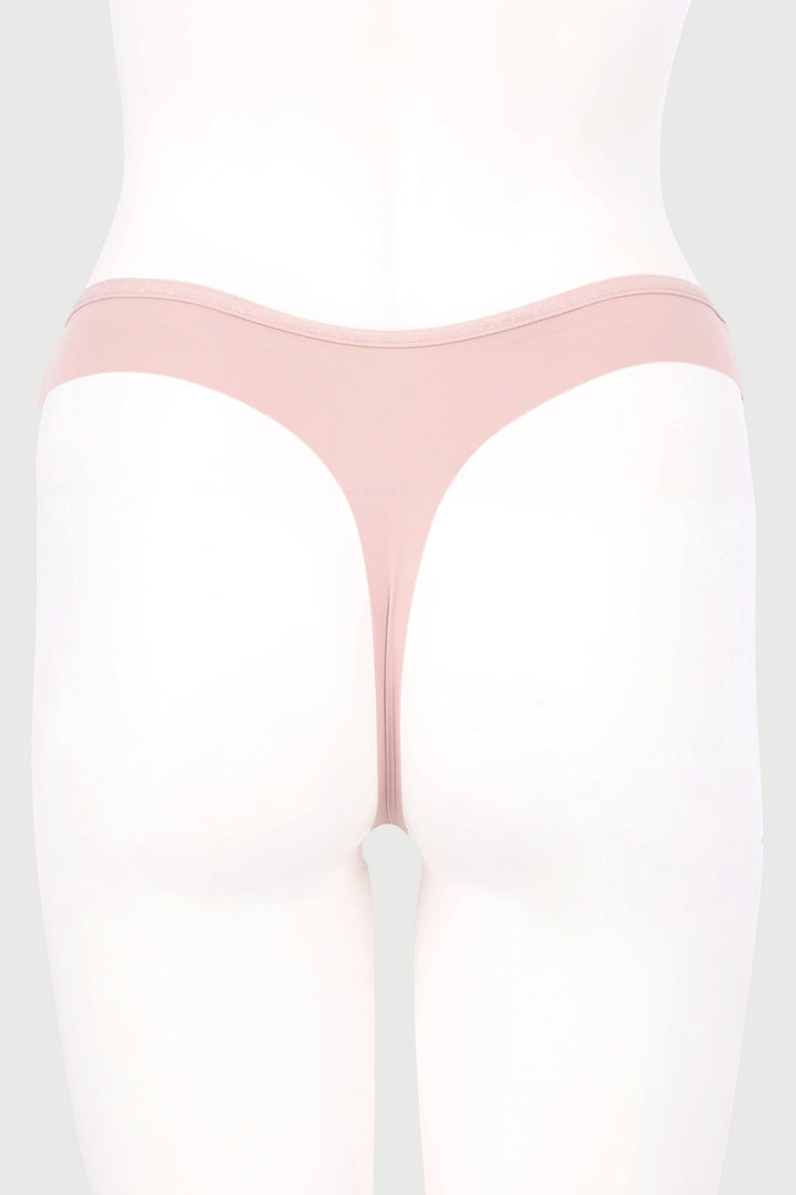 3 Pack Lazercut Thong Panties - Mocha/Black/White