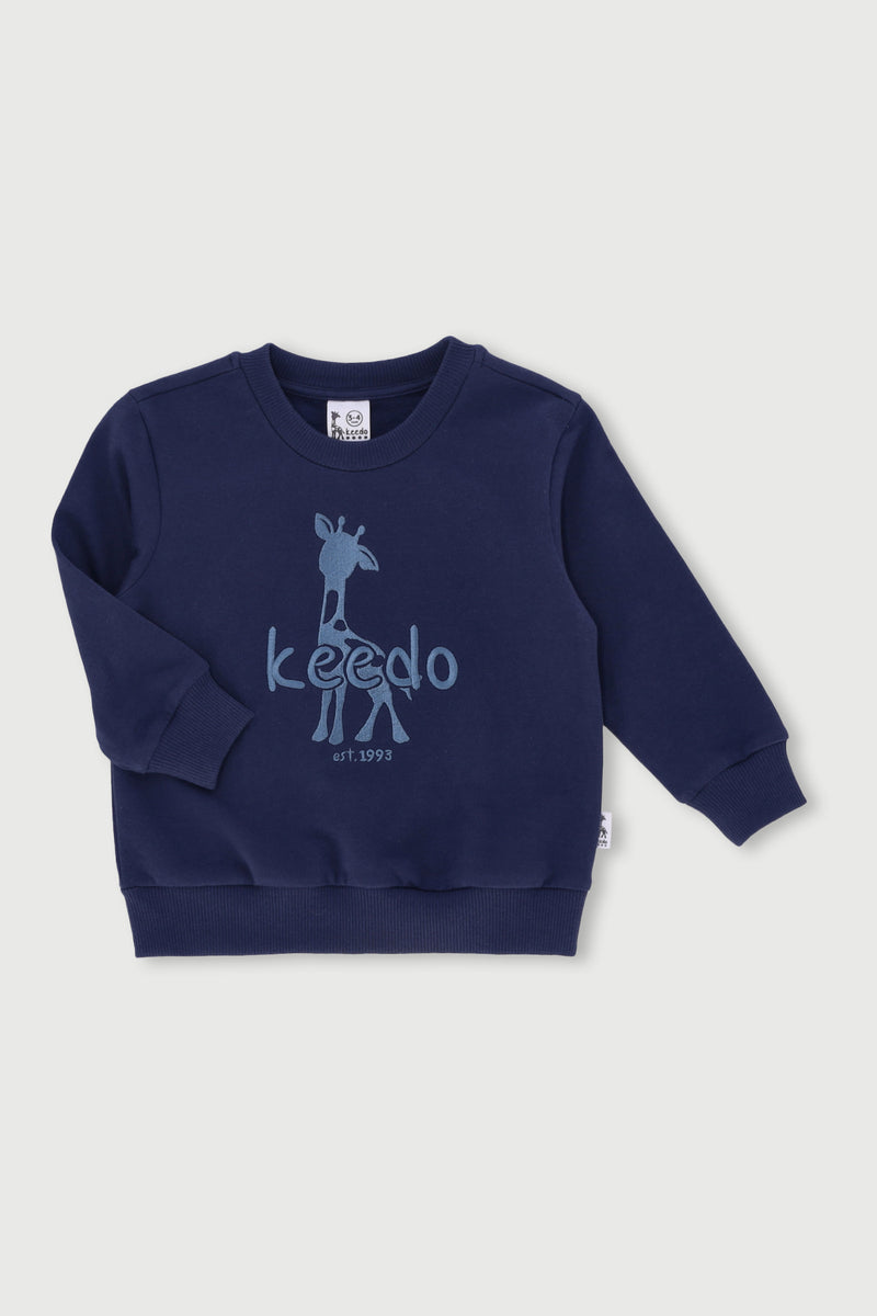 Keedo Boys Core Fleece Sweater - Navy