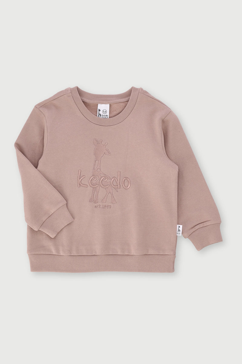 Keedo Baby Boys Core Fleece Sweater - Taupe