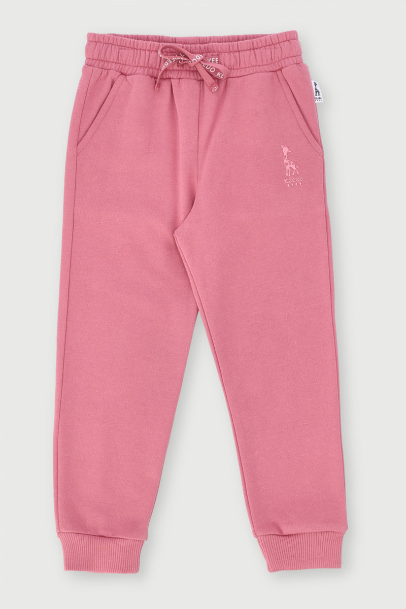 Keedo Girls Core Fleece Jogger - Dusty Pink