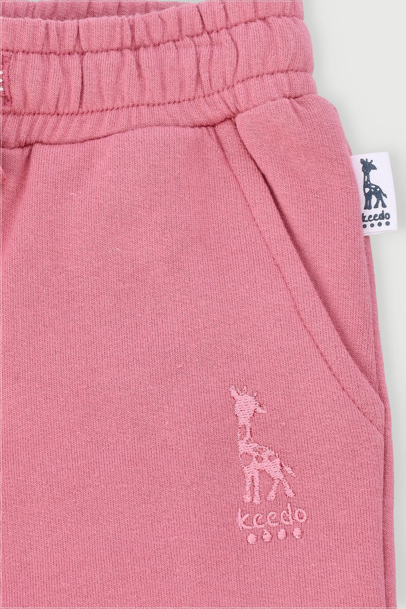 Keedo Girls Core Fleece Jogger - Dusty Pink