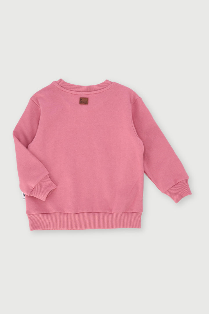 Keedo Girls Core Fleece Sweater - Dusty Pink