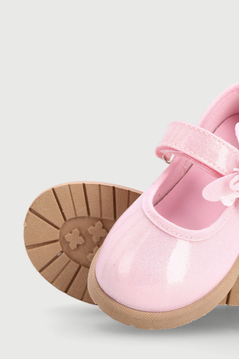 Pre-Girls Glitter Comfort Pump - Pink