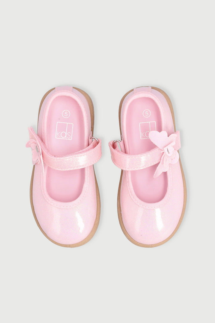 Pre-Girls Glitter Comfort Pump - Pink