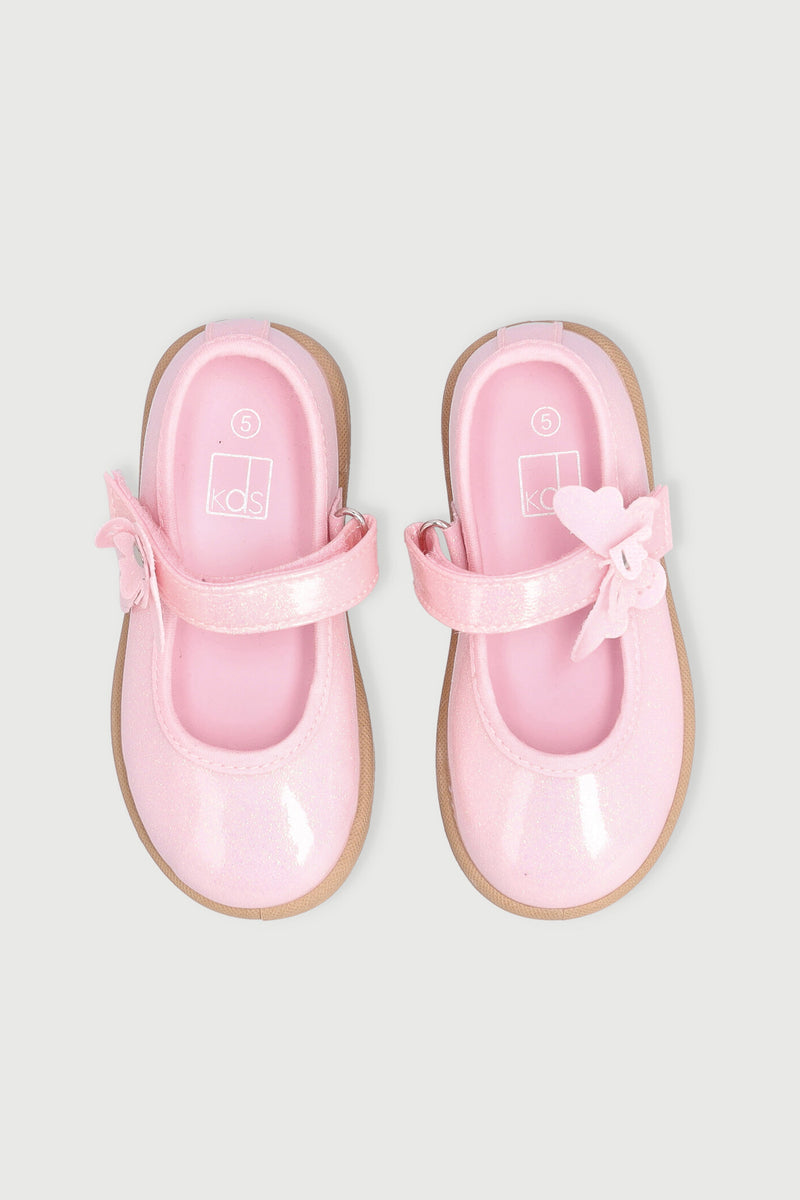 Pre-Girls Glitter Comfort Pump - Pink