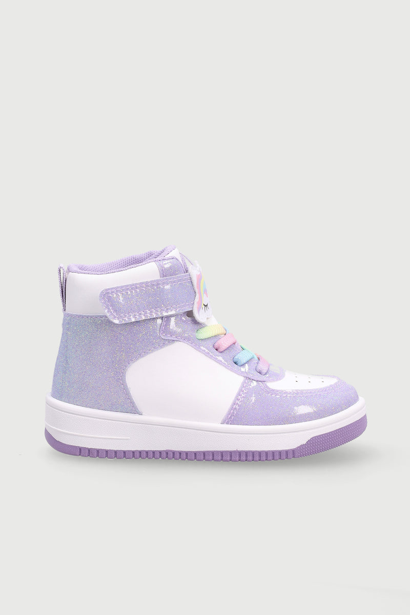 Pre-Girls Unicorn Hitop Sneaker - Lilac