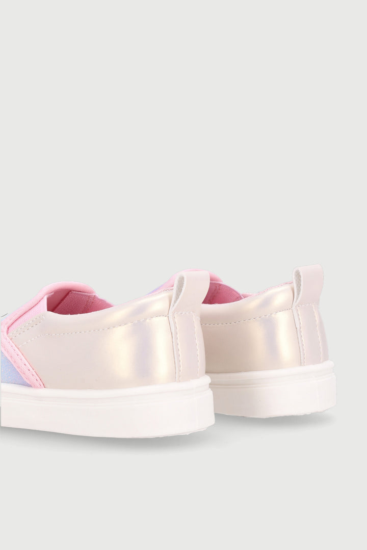 Pre-Girls Unicorn Slip On Sneaker - White