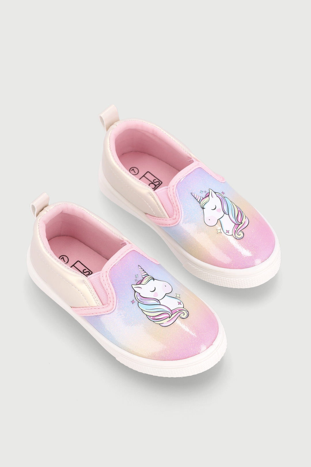 Pre-Girls Unicorn Slip On Sneaker - White