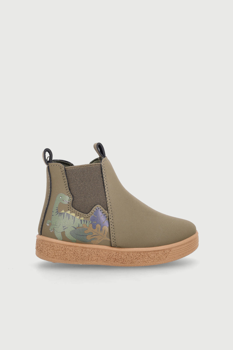 Pre-Boys Dino Gussset Boot - Olive