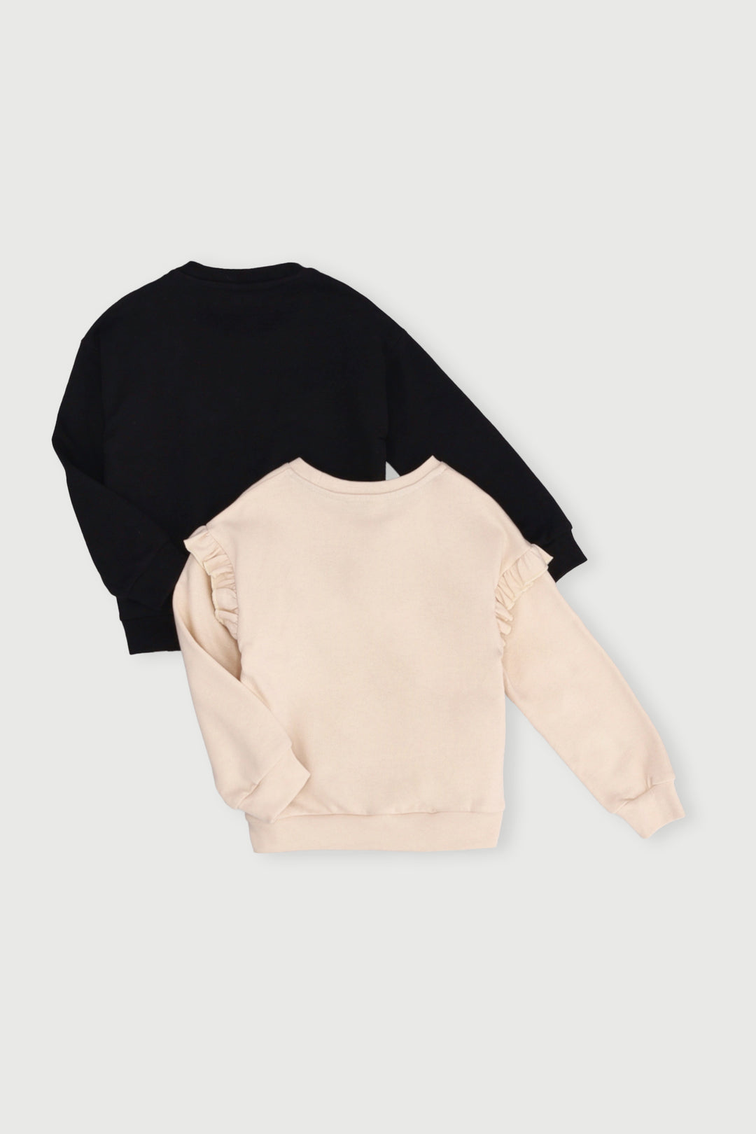 Pre-Girls 2 Pack Lil Diva Fleece Tops - Stone/Black