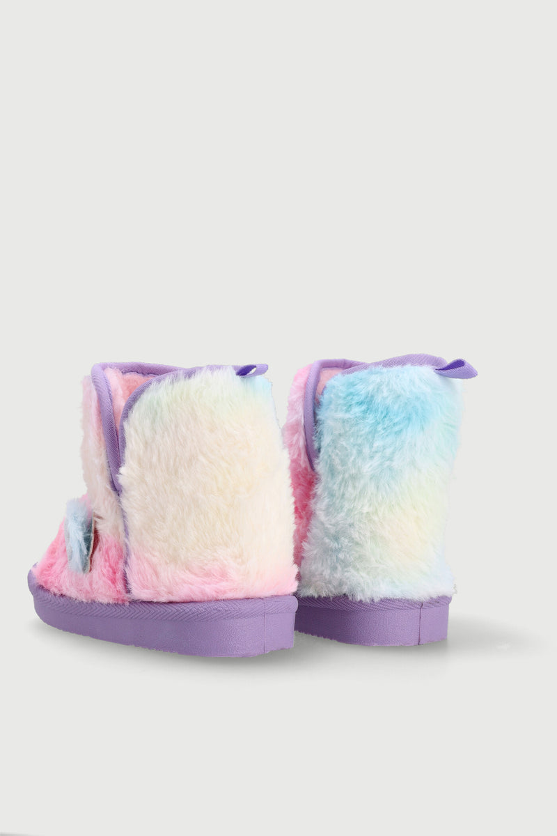 Pre-Girls Unicorn Slipper Boot - Lilac